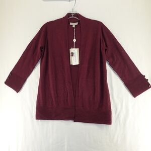 Stitch Fix Evolution Women's Cardigan 3/4 sleeves red maroon Size XS NWT
